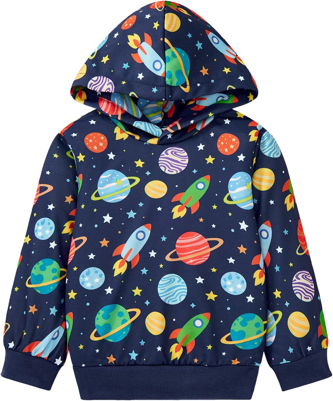 Toddler Boys Pullover Hoodie Truck Cartoon Print Sweatshirt Kids Long Sleeve Winter Shirt 2-7 Year