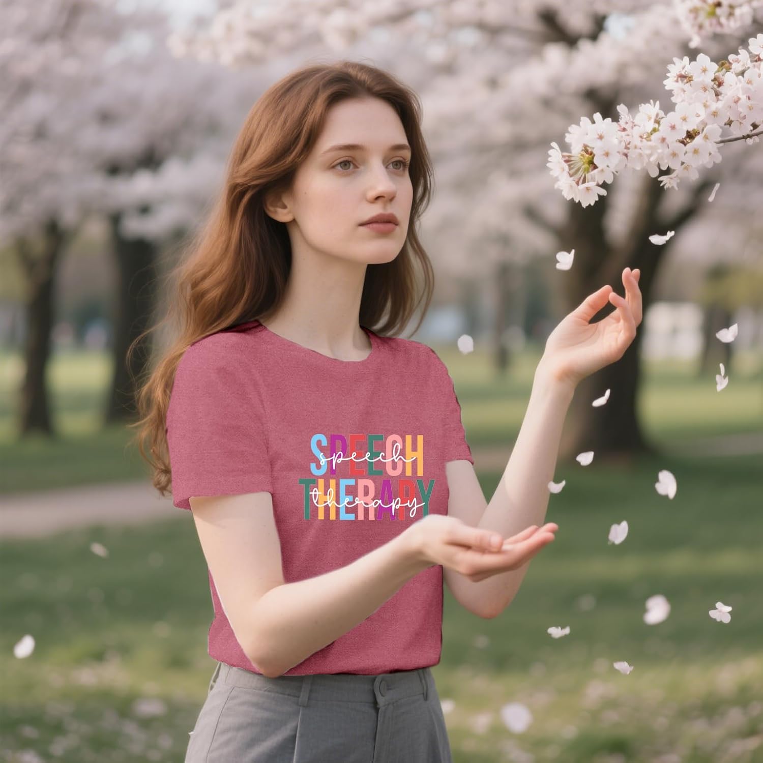 Speech Therapy Shirt for Women Speech Language Pathologist Shirts Therapist Tee Tops - Image 4