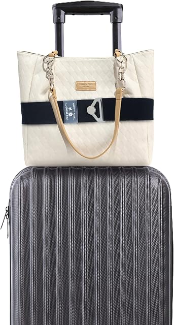 Bylion 2-in-1 Ceinture de voyage pour bagages, Straps de bagages pour ajouter un sac Straps réglables de valise avec boucle en alliage Ceintures élastiques sans manches pour l'aéroport, Accessoires de voyage personnalisés (Noir)