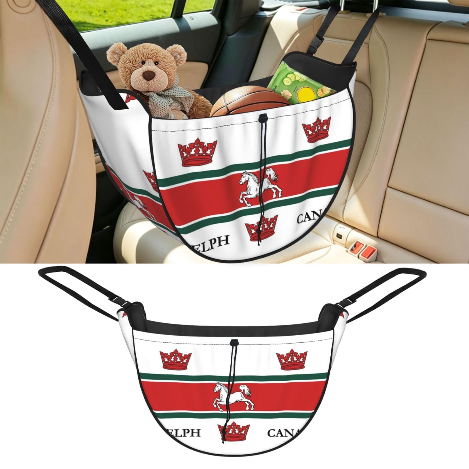 CNTDBU Guelph Flag Car Seat Organizer-Backseat Storage Bag for Travel