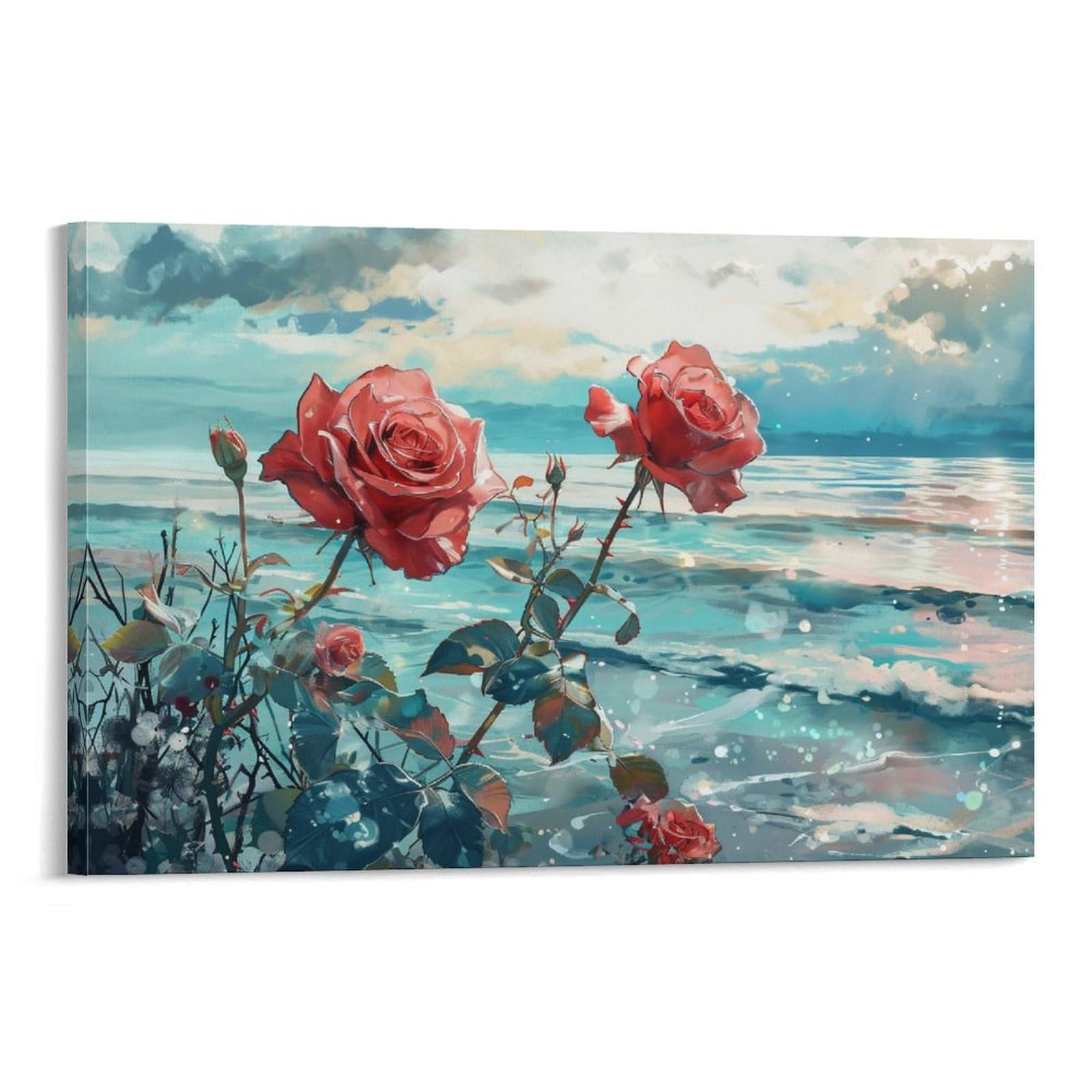 絵画薔薇インテリアイラスト