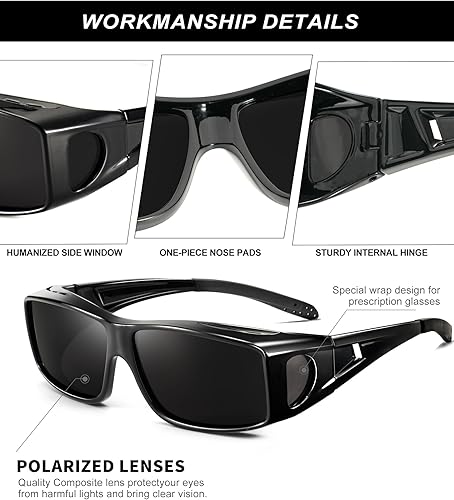 Miniatura 3 de KALIYADI Gafas de sol deportivas polarizadas para hombre, lentes de sol polarizadas UV400 para ciclismo, béisbol, paquete de 3 unidades