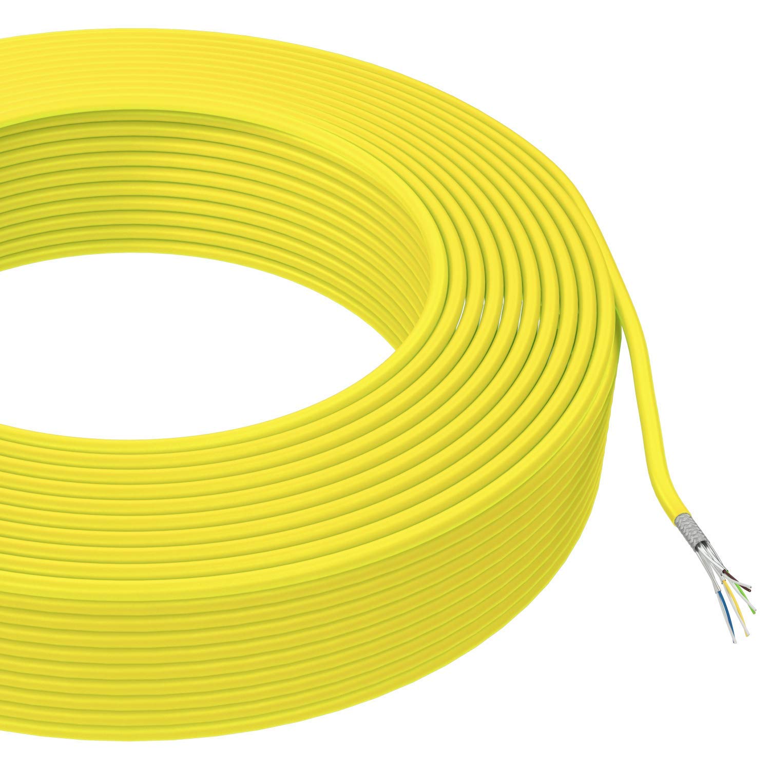 AIXONTEC 100 m Cat 8 .2 Verlegekabel Netzwerkkabel Draka UC FUTURE 2000 MHz 20 Gigabit Ethernet LAN Kabel Cat 8 AWG 22/1 Installationskabel Cat.8 S/F SFTP Kat 8 Kupfer Datenkabel LSOH Gelb