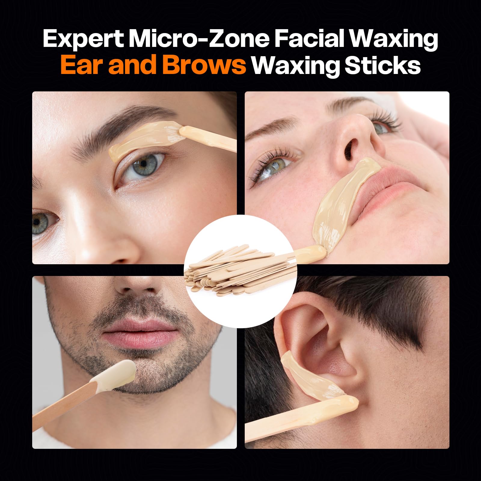 Ear, Nose & Eyebrow Hair Removal Wax Kit with Heating Pot