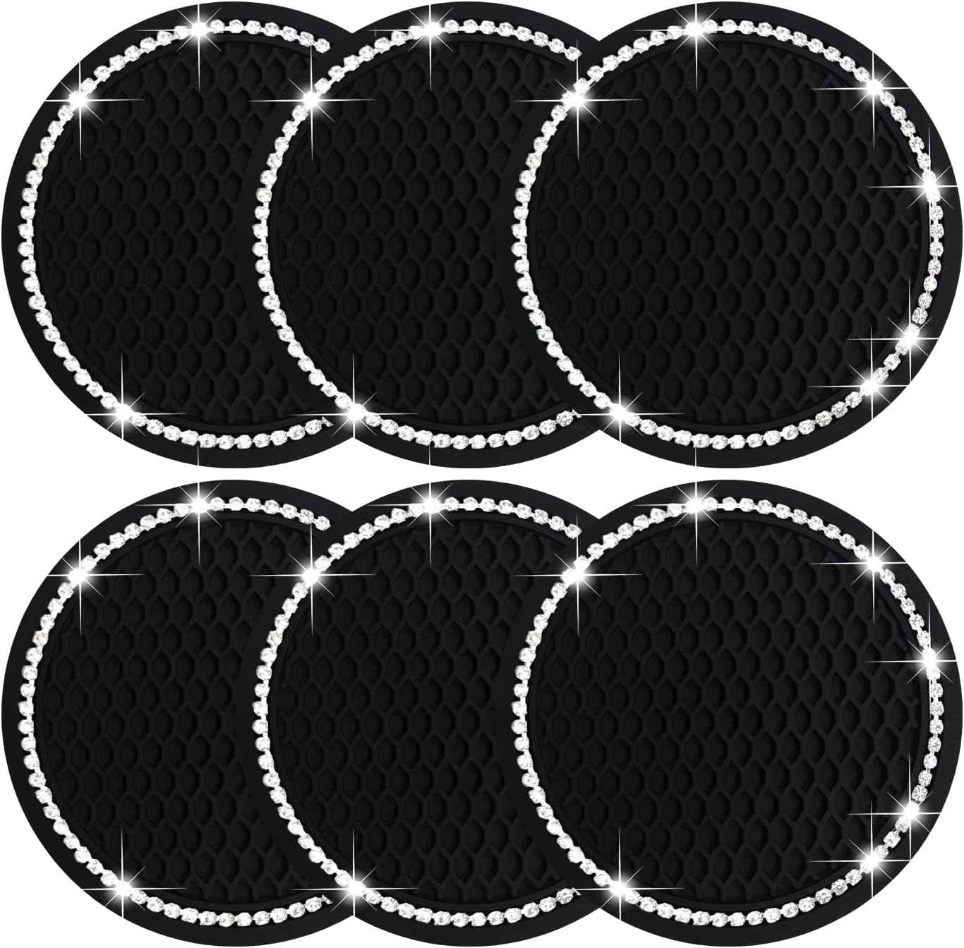 Bling Black Car Cup Holder Coaster
