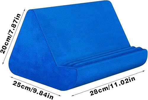 Miniatura 5 de Almohada suave para tablet con bolsillo, ángulo de visión ajustable de 3, soporte perezoso para sofá de cama, compatible con iPads, tabletas,