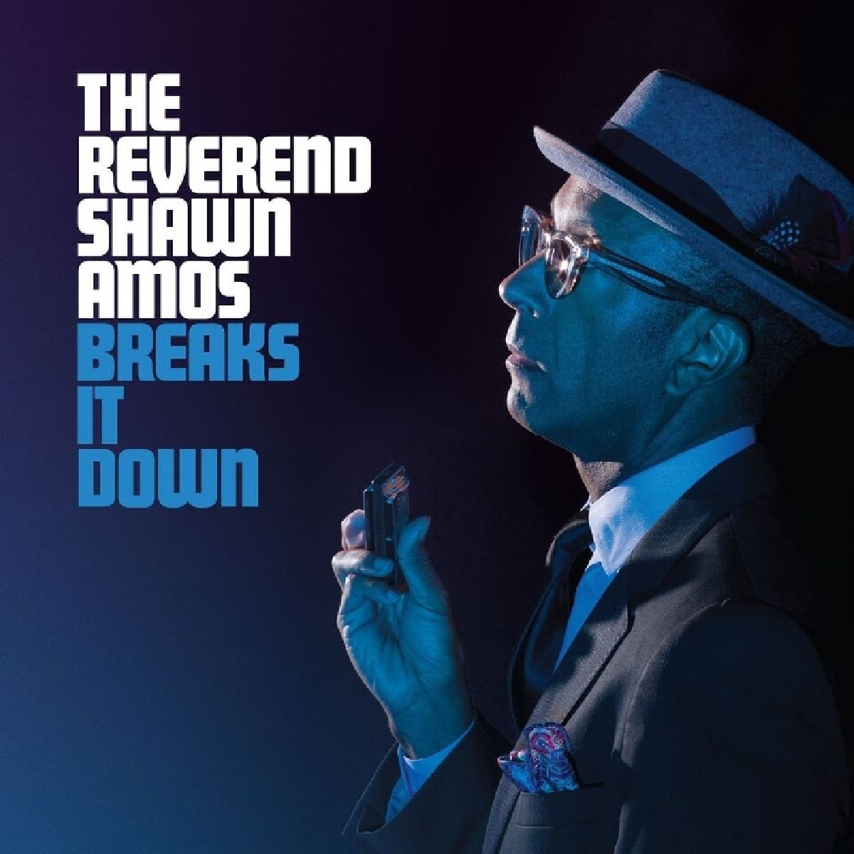 Shawn Amos- The Reverend Shawn Breaks It Down.  Blues , R+B ,  New Sealed CD .
