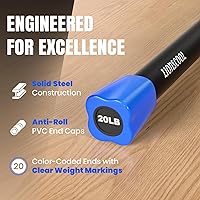 Vista 3 de LIONSCOOL Workout Weighted Bar,Padded Exercise Weight Bar, Solid Steel Stretching weighted bar set for Body Sculpting, Physical Therapy,Body Toning