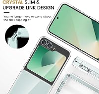 Doeshine Samsung Galaxy Z Flip 7 FE/Z Flip 6 Védőtok - Ultravékony Szilikon TPU Tok Beépített Képernyővédővel, Ütésálló, Karcmentes, Zöld 3