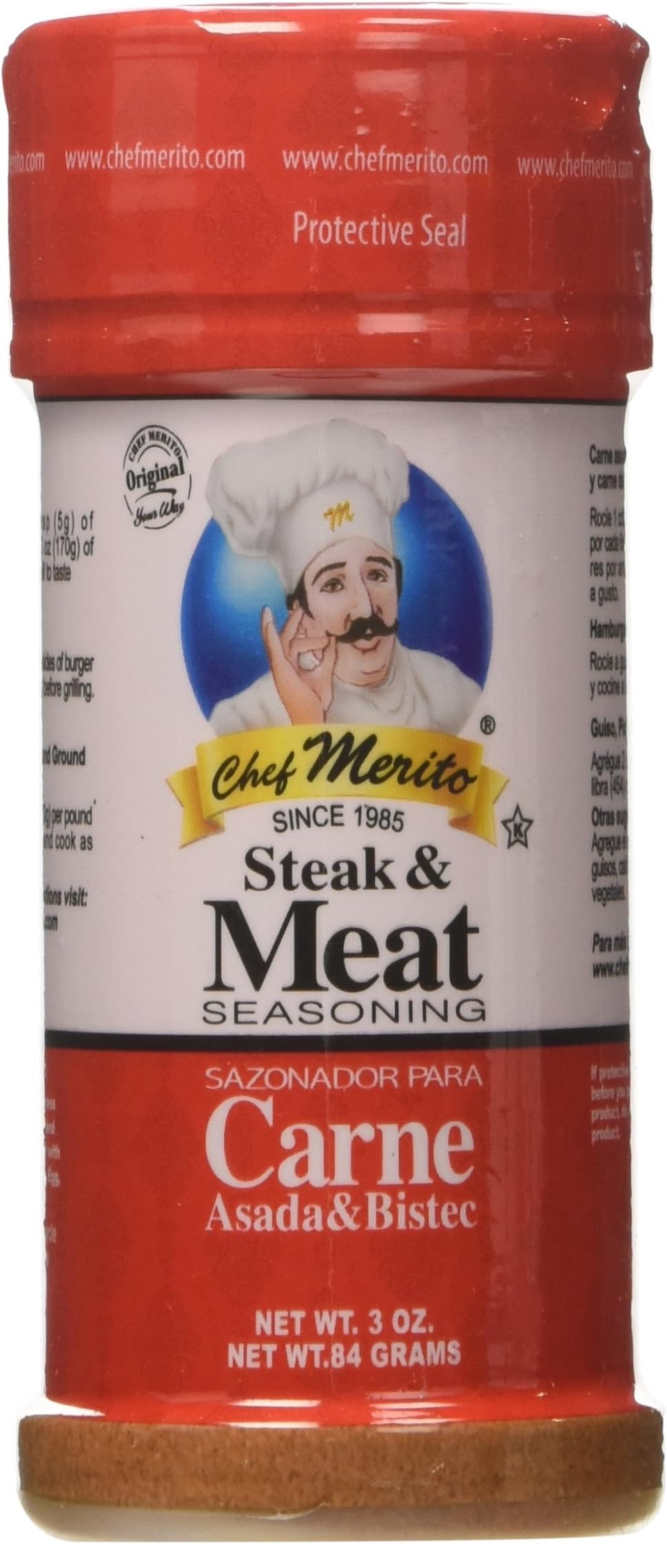 Chef Merito Carne Asada Seasoning, 3 Ounce (Pack of 6)