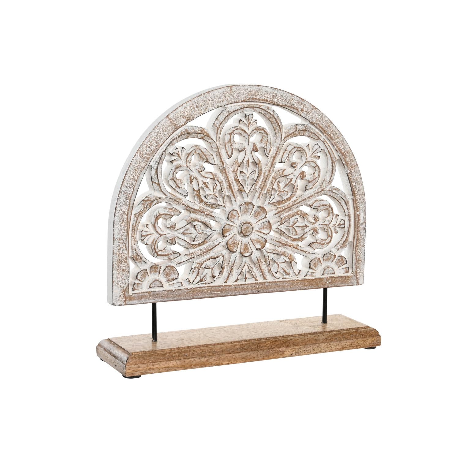Arche en bois de manguier et métal 30x8x28 cm au style vieilli