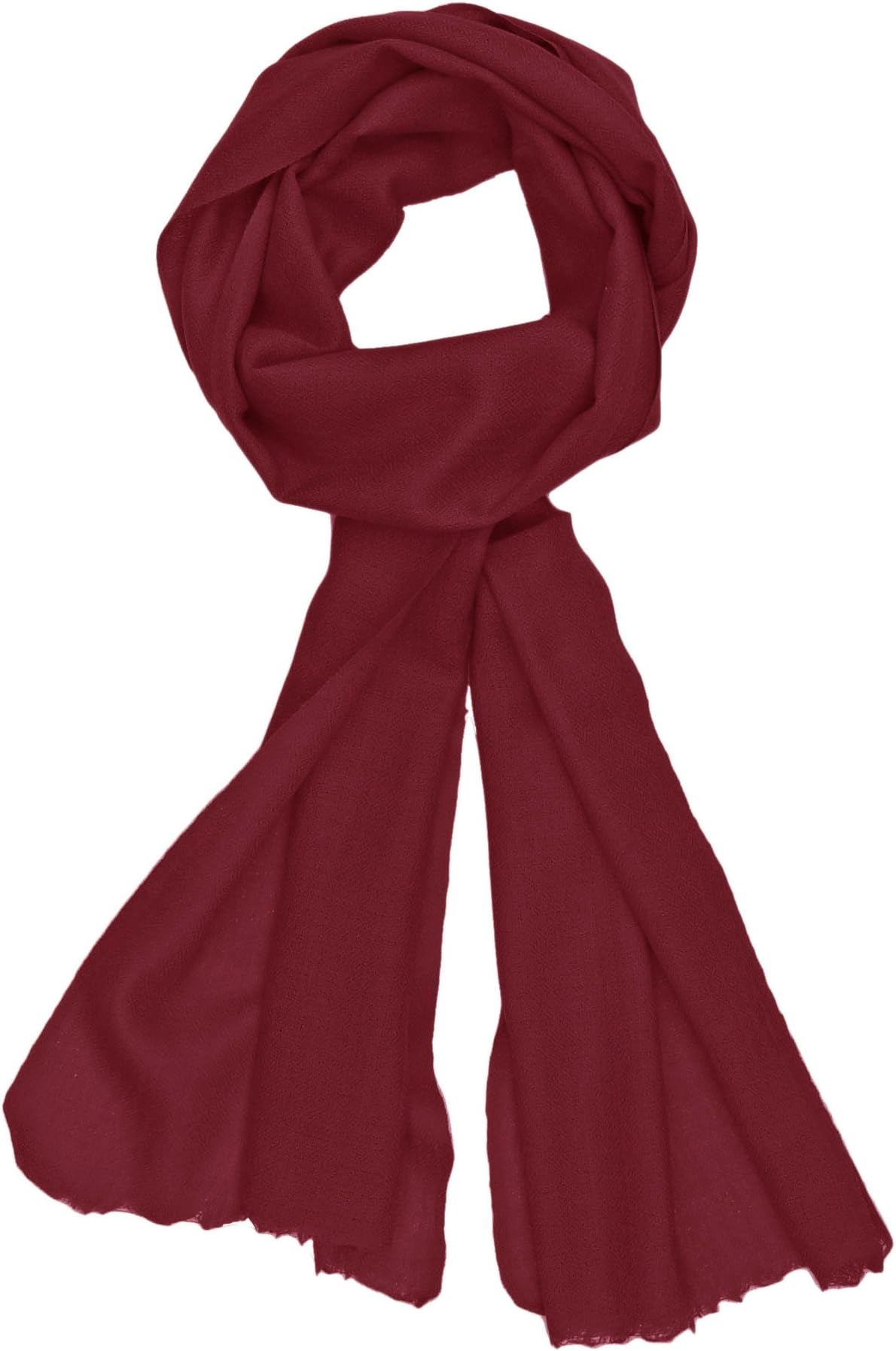 Womans Cashmere Thin Soft Warm Scarf: 28in X 80 in, Red Clay, Marsala