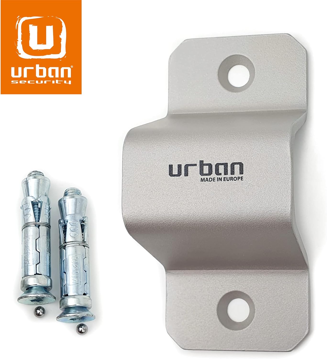 URBAN UR50 Security Anchor Motorcycle Ground Anchor Wall for Chain Security up to ø50, Hardened Steel, 2 Expansion Bolts, Heavy Duty Anti Theft Floor Mount for Bike Parking Garage Scooter Bicycle