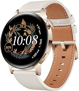 HUAWEI WATCH GT 3 42mm スマートウォッチ 1.32インチAMOLEDタッチディスプレイ 長時間駆動バッテリー デュアルバンド5種GPS対応 血中酸素レベル常時測定 パーソナルAIランニングコーチ 心拍数モニタリング 100種+ワークアウトモード Bluetooth通話 ホワイトレザー【日本正規代理店品】