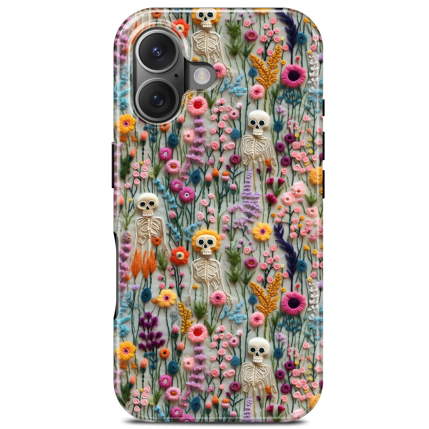 Coque iPhone 16 MagSafe squelette chic antichoc en silicone - 8