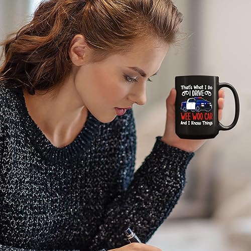 Miniatura 4 de That's What I Do I Drive Wee Woo Car And I Know Things Cup, Cute Police Car Mug, Cop Mugs 11oz 15oz, Funny Cop Cup, Custom Police Mug Cup For Men