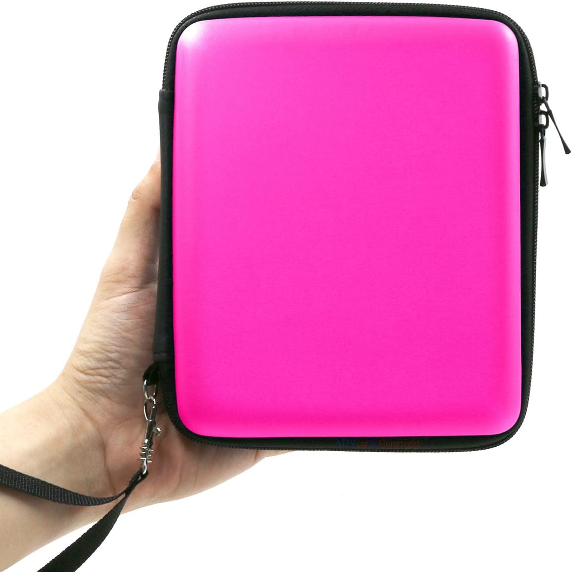 ADVcer2DS Case, EVA Waterproof Hard Shield Protective Carrying Case with Hand Wrist Strap and Double Zipper Compatible with Nintendo 2DS (Fuchsia)
