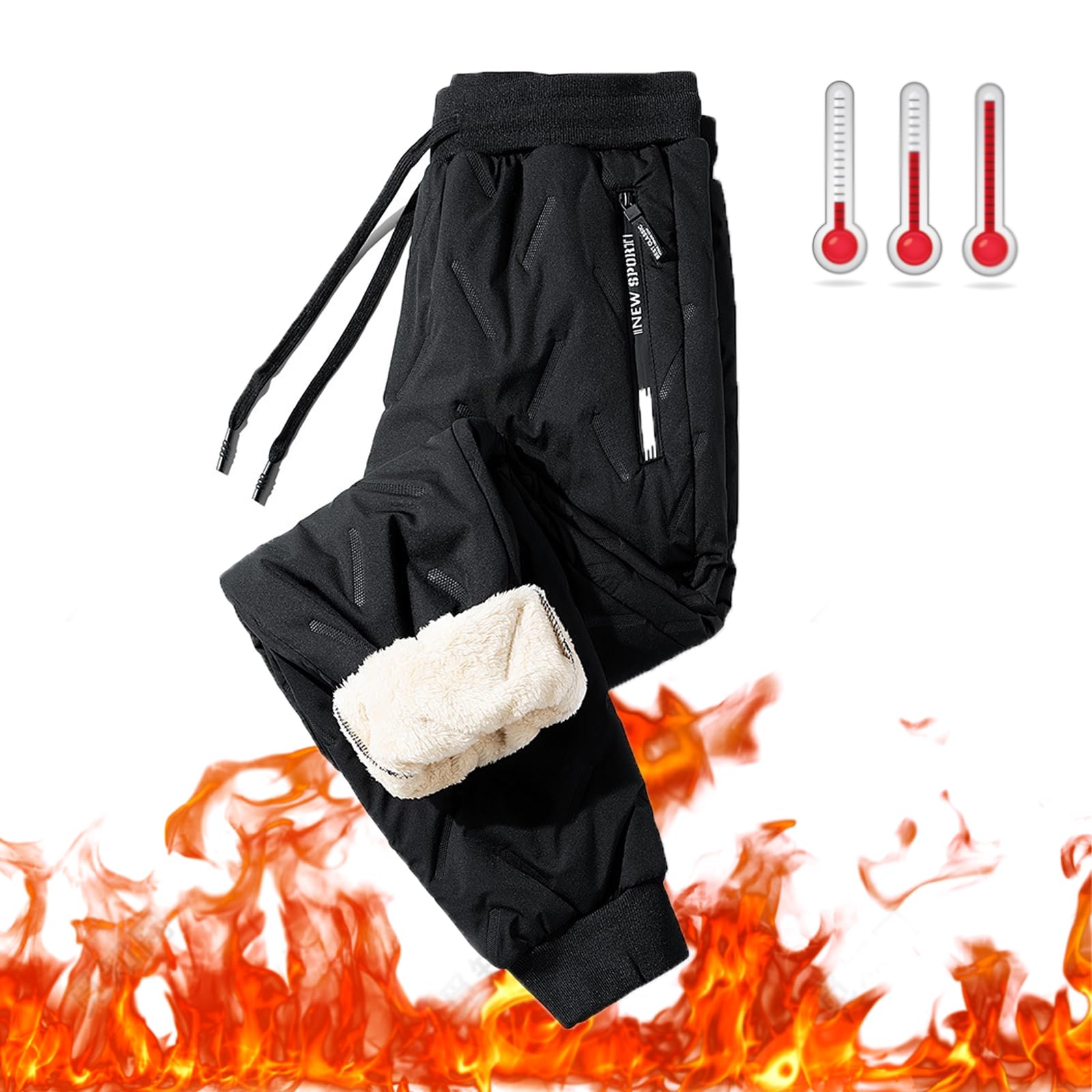 SOCLING Magulo Unisex Thermohose, Thermohose, Verdickte Lässige
