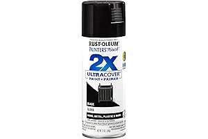 Rust-Oleum Painter's Touch Ultra Cover Gloss Black Spray Paint, 12 oz