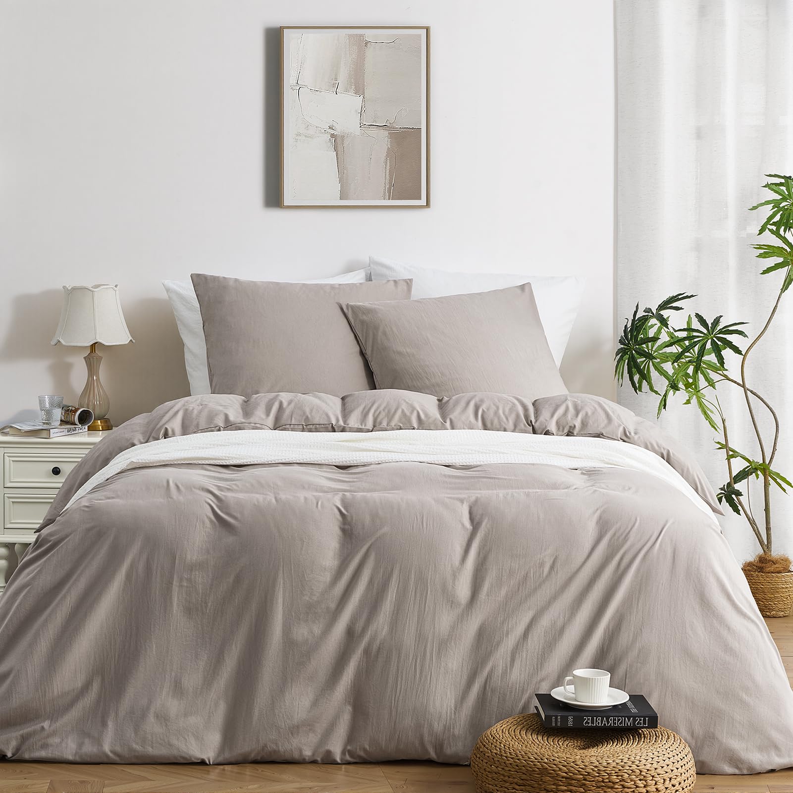 Duvetnova Bettwäsche- Weiche Vorgewaschene ÖKO-TEX Polyester Mikrofaser Bettwäsche-Set