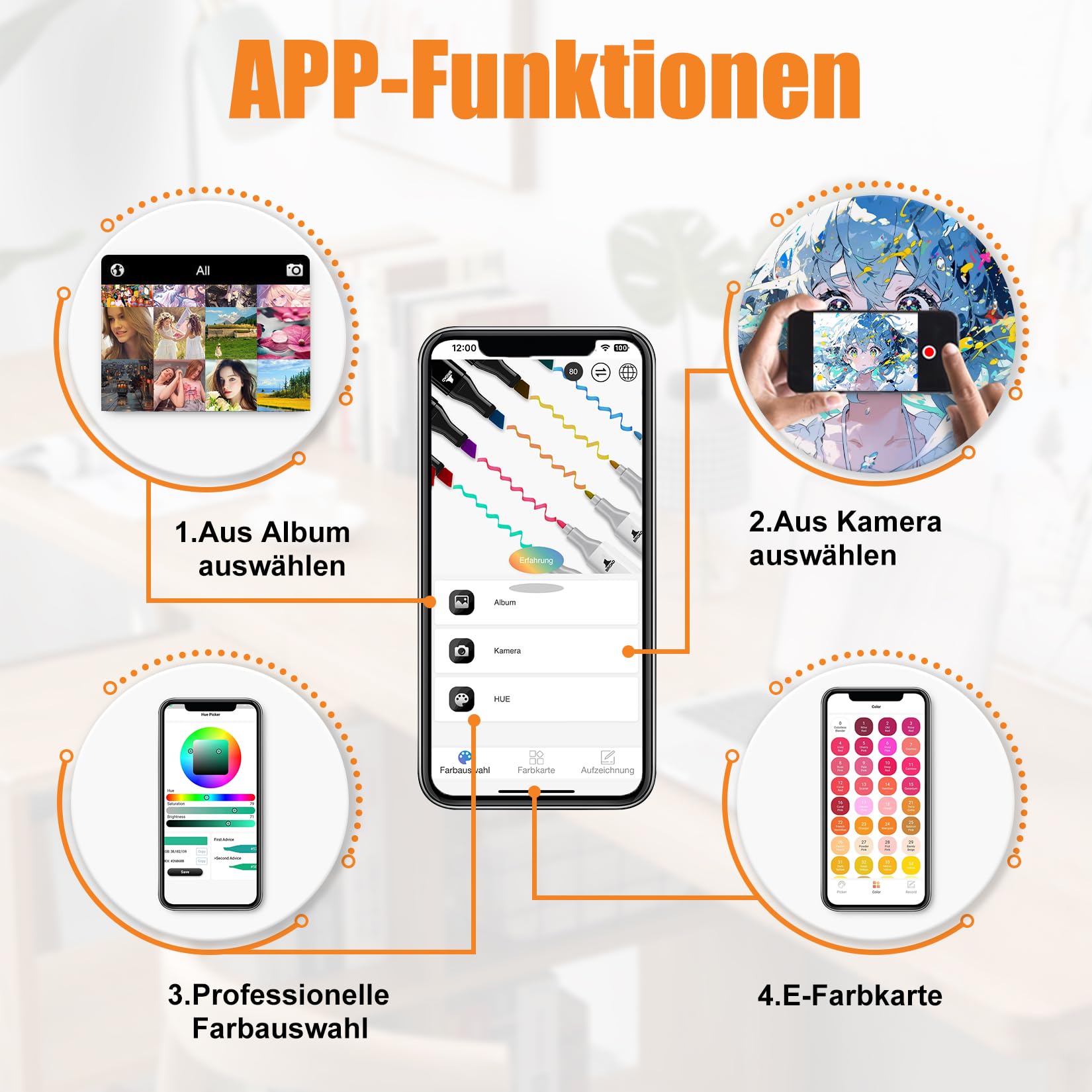 AEDAGA 262 Farben Alkohol Marker mit App, Doppelspitze Alkohol Stifte Set | Meißel & Feine Spitze | Mischbar | Ungiftig | Alkoholbasis |Farbcode | Alkoholmarker for Malerei, Zeichnen & Illustrationen