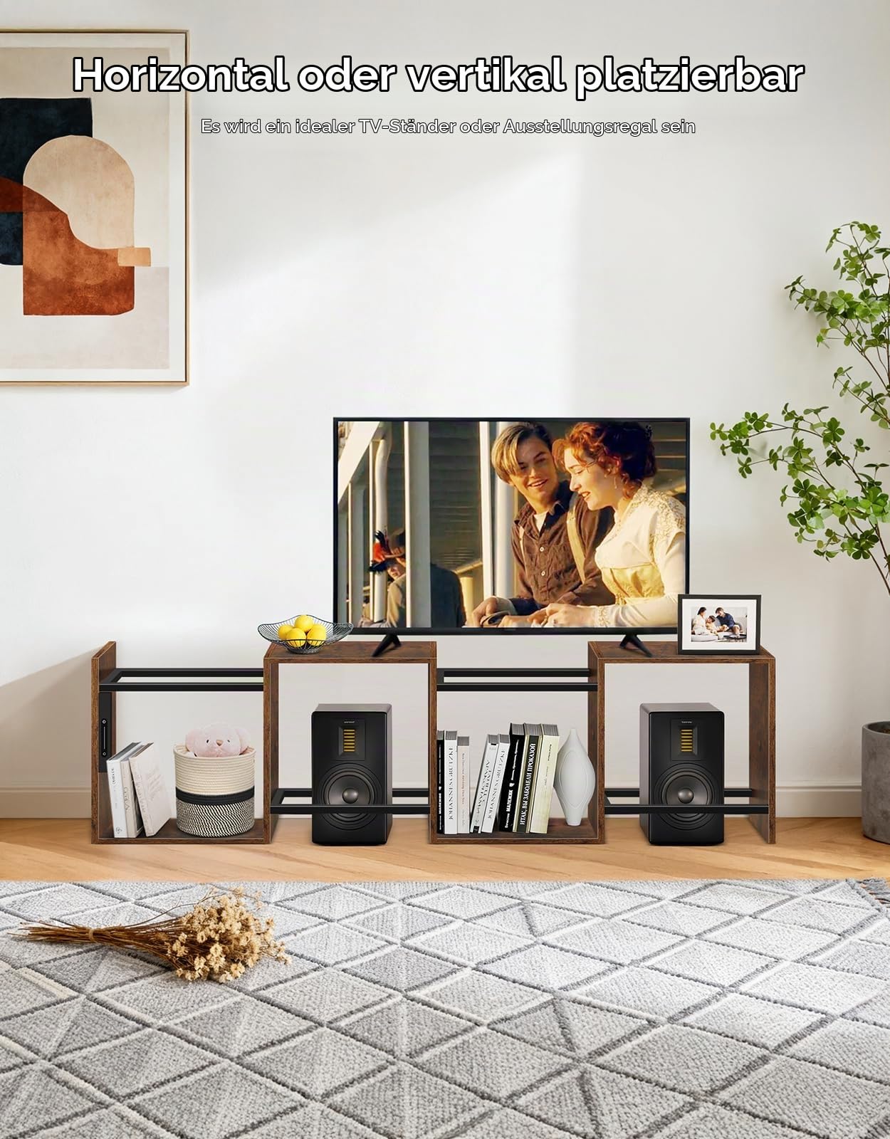 5 Ebenen S-förmiges Bücherregal mit LED-Beleuchtung, 3 Farbtemperaturen, Touch- und Fernbedienung, Dimmbares Standregal, Kleines Ausstellungsregal für Wohnzimmer, Schlafzimmer, Büro.