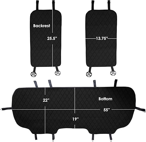 Miniatura 123 de FH Group Neosupreme - Cojines de asiento para automóvil, ajuste universal, cojín para asiento trasero de automóvil con respaldo de silicona Gris
