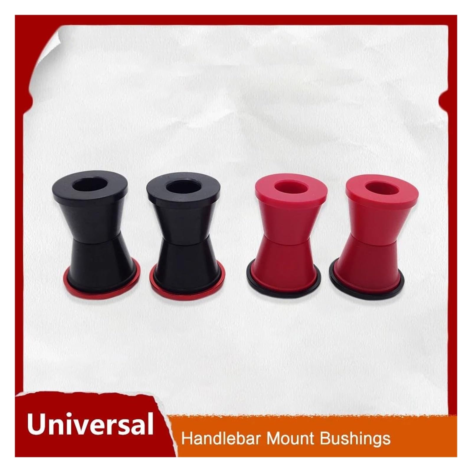 Elevadora Manillar Bujes Montaje Manillar Motocicleta Abrazadera Elevador De La Columna Dirección Manguito Amortiguador para CRF para Kawasaki, Etc.(Rojo)