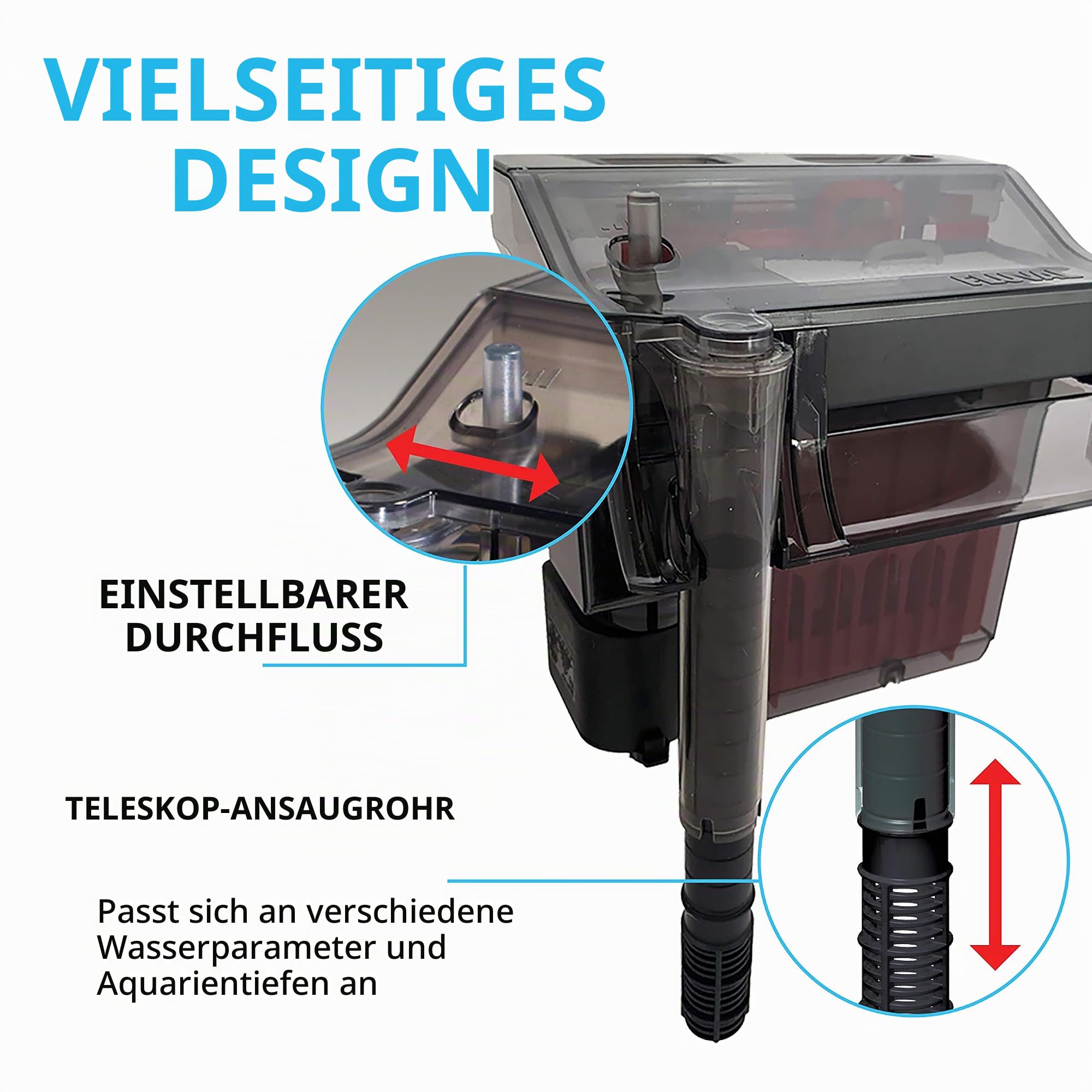 Fluval C4 Clip-On 5-Stufen Aquarienfilter, Außenfilter