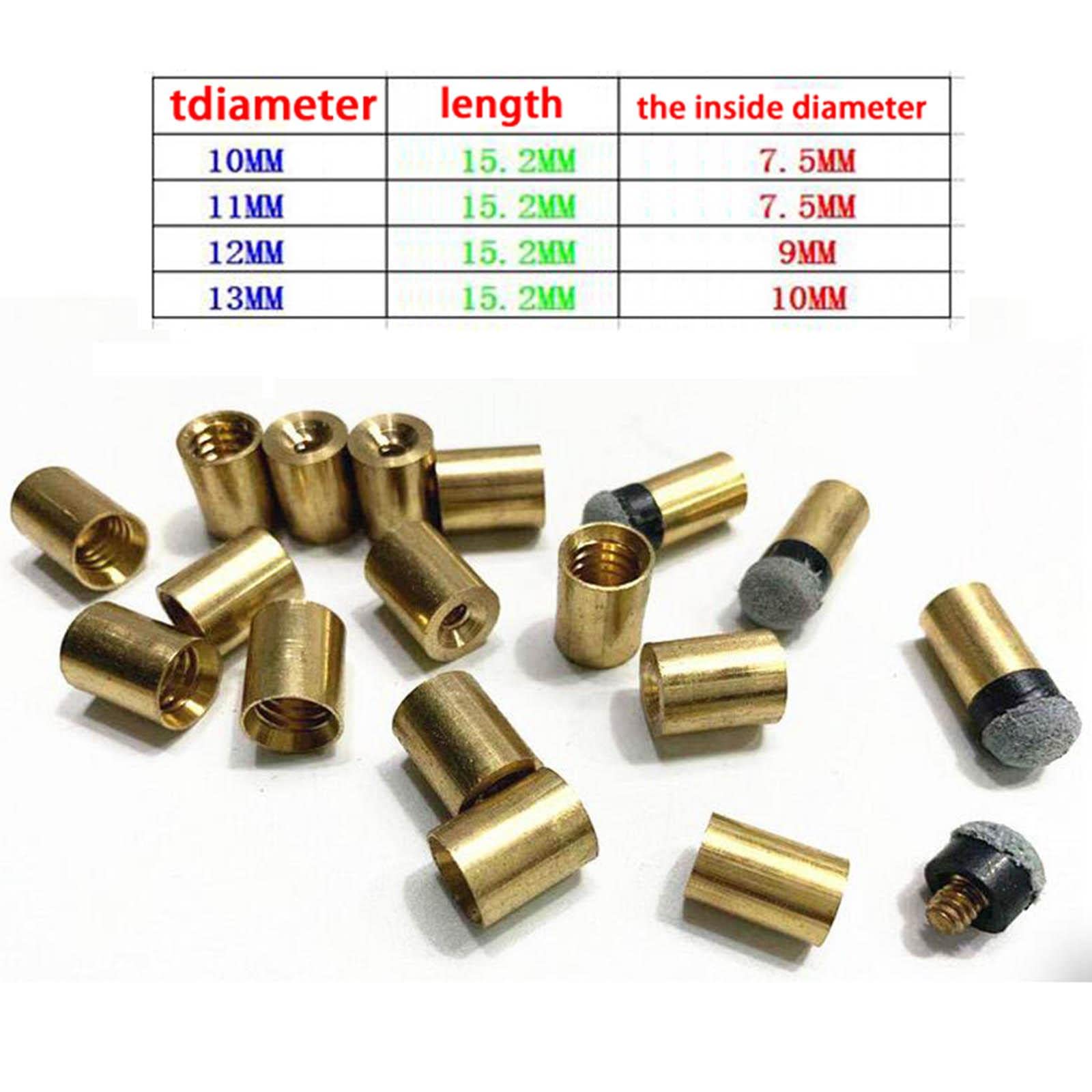 Lot De 10 Embouts De Queue De Billard Hapivida – 10 Mm, Vissables, En Cuir Dur – Accessoires De Remplacement Pour Billard Et Snooker