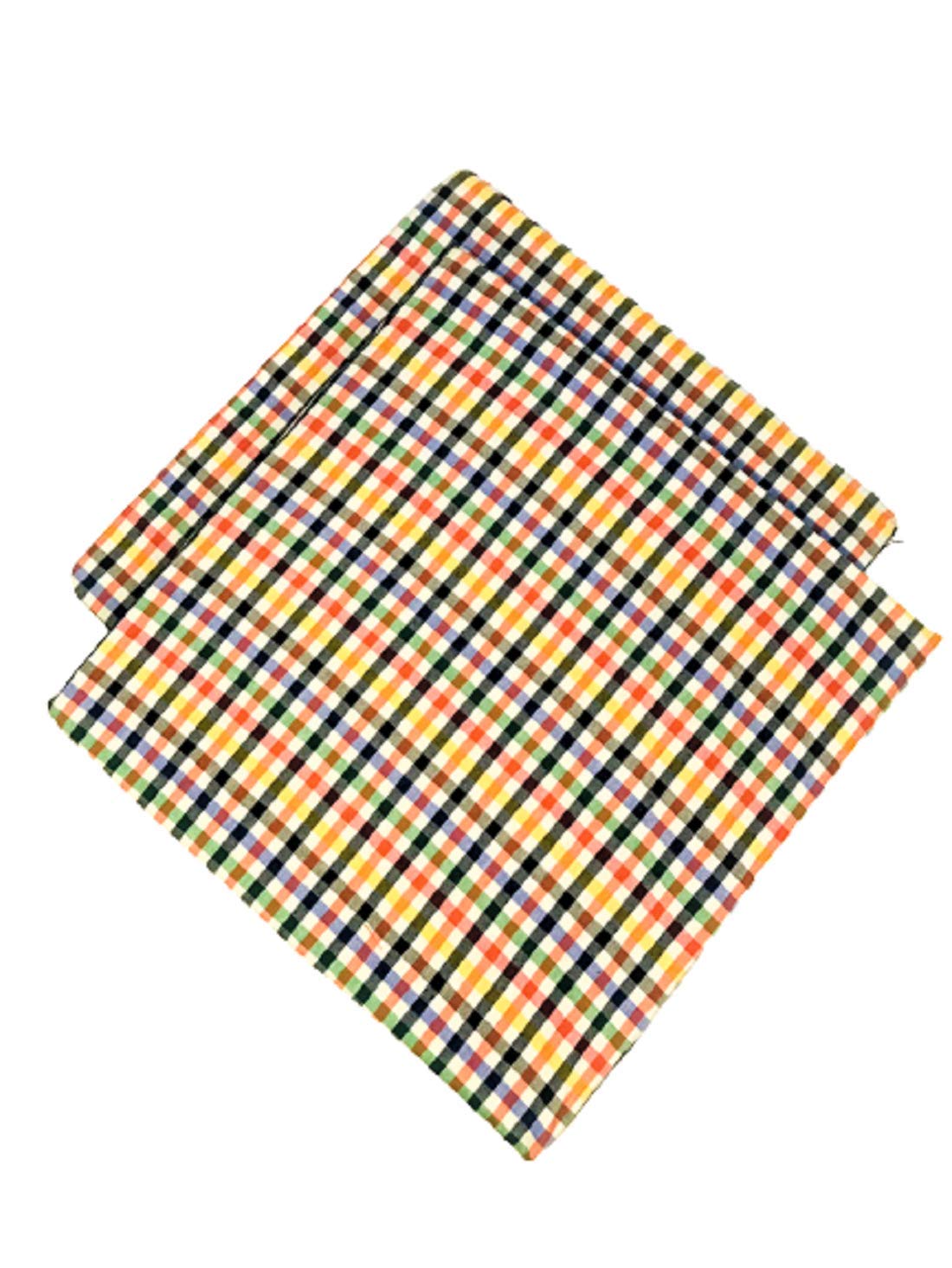 EPE Foam Square 2 Inch Thick Lightweight Cushion for Table Stool Back Seat Cushion Yoga Chair Pad for Indoor/Outdoor Home Office Garden Multicolor Check Set of 02 (18X18X2 Inches)