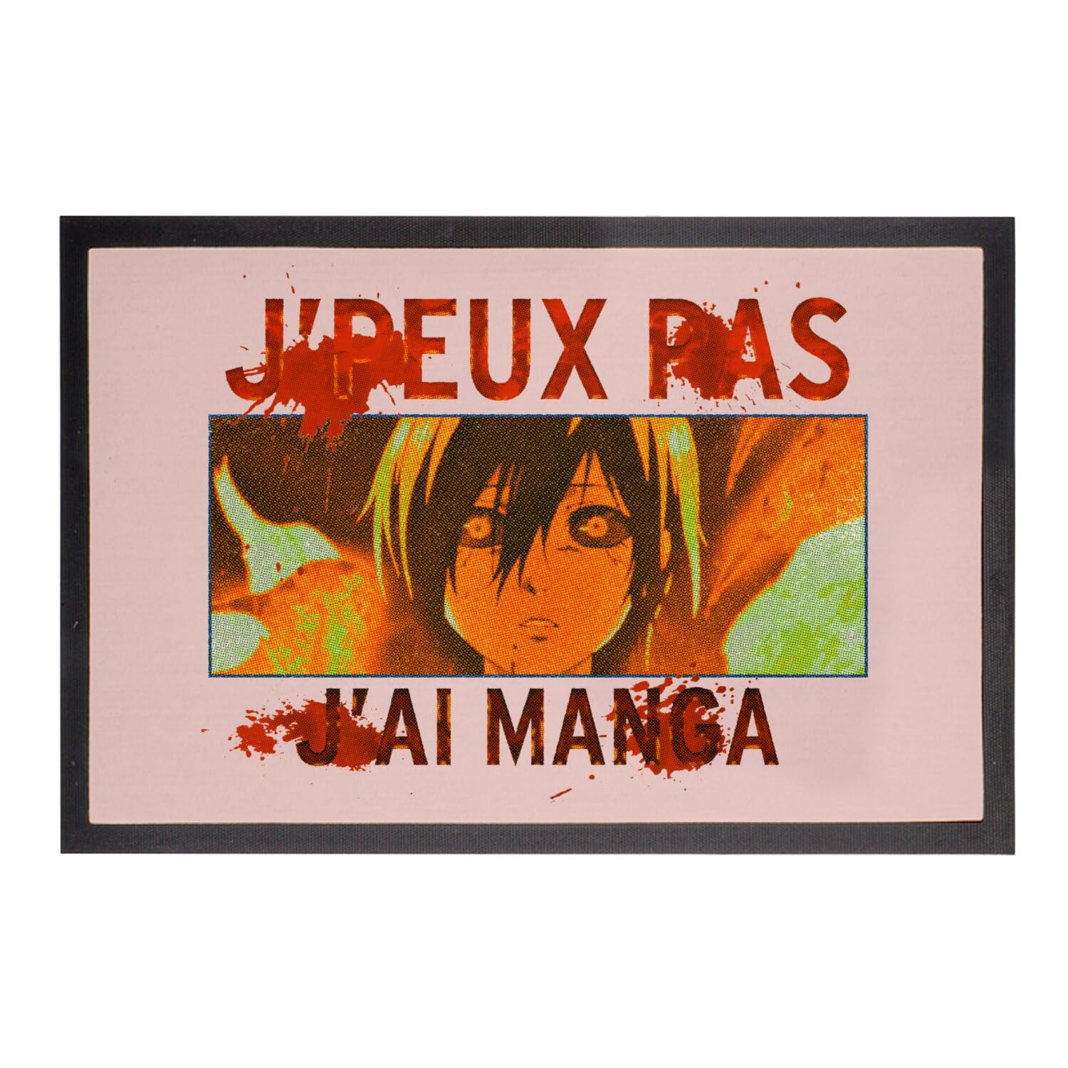 Paillasson Rose J'peux Pas J'Ai Manga idée cadeau otaku Touka