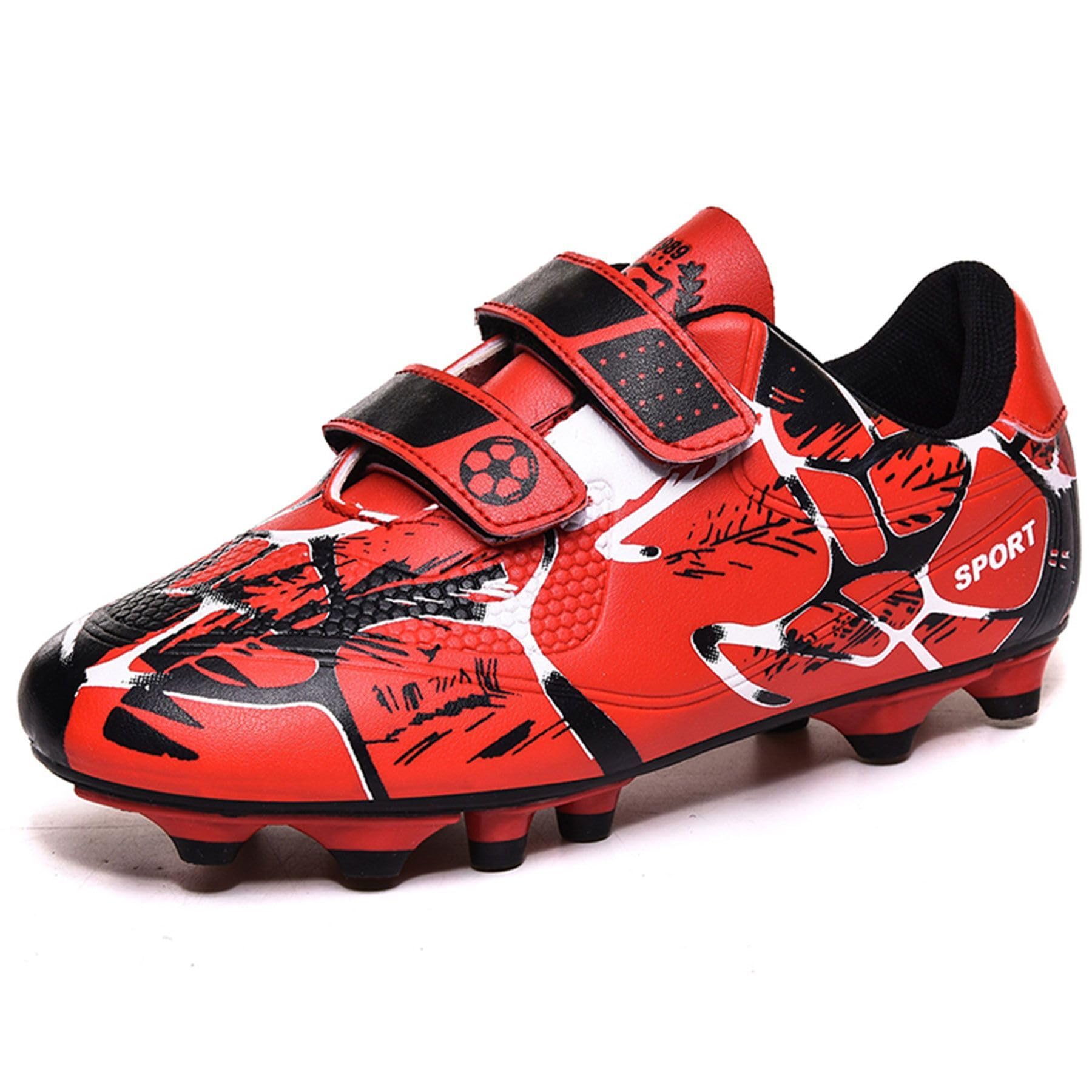 Chaussures de Football Enfant FG/AG Professionnel Plein Air pour Garçon Football Boots TF Chaussures d'Entraînement de Football Adolescents Basses Antidérapant