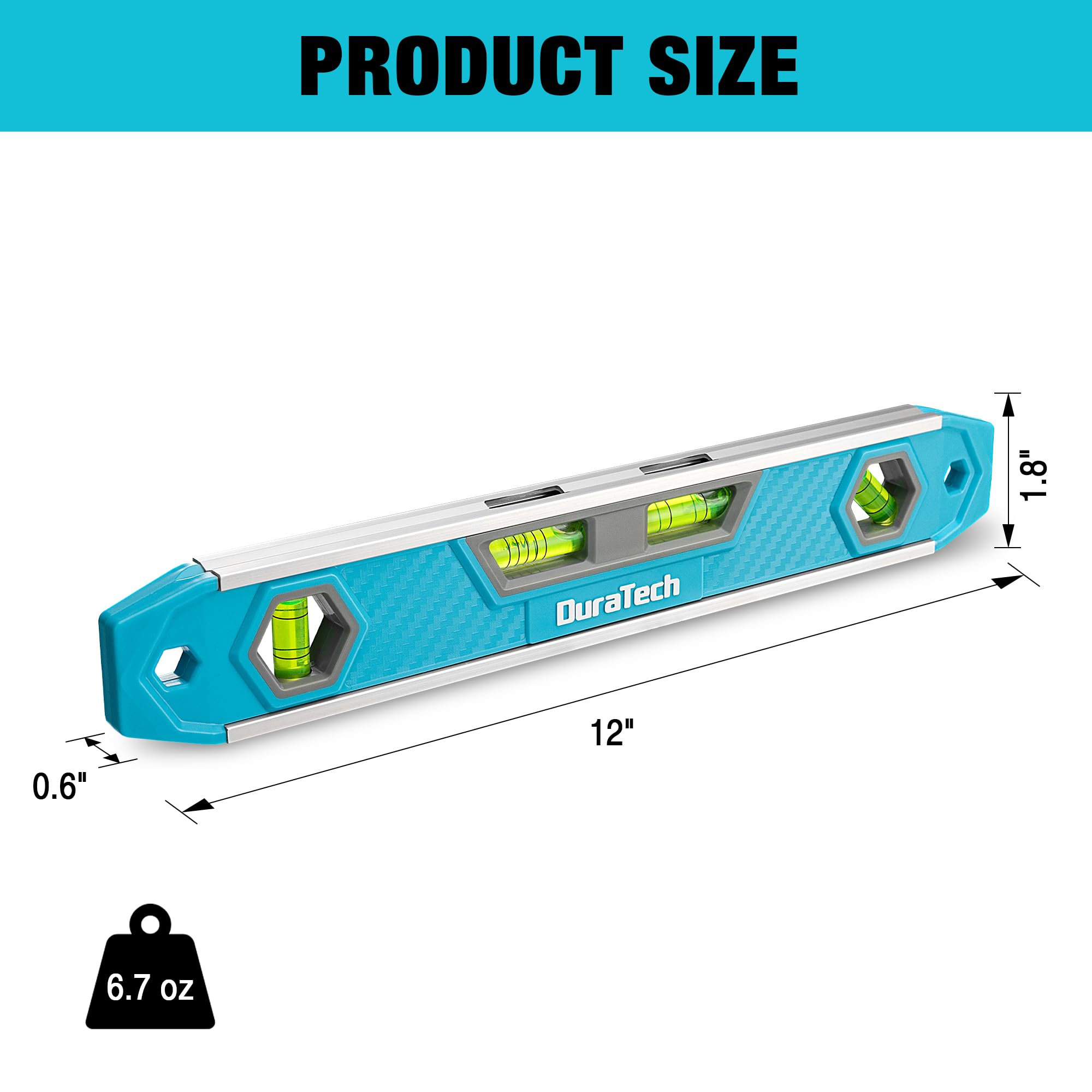 DURATECH Magnetic Level - 12" Torpedo Level -2