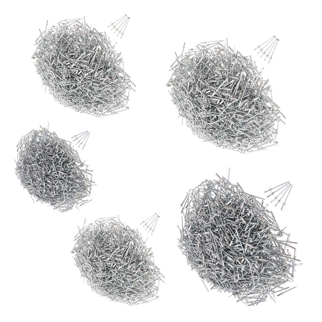 1000x Dome Head Pop Rivets Ouverts en Aluminum 3mm - 3.0x8mm