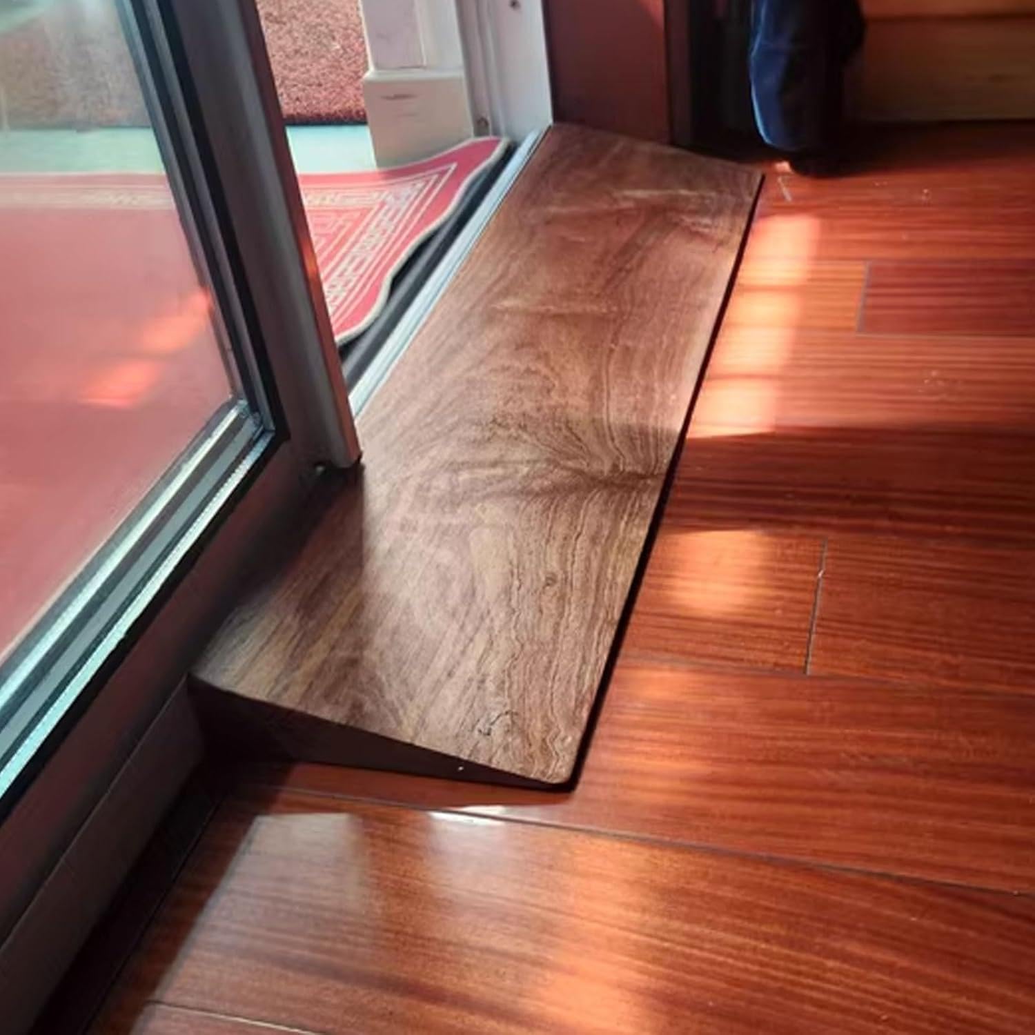 Rampa para umbral de puerta de madera para robots y sillas de ruedas, 60 x 18 x 3,5 cm, rampa de umbral para aspiradora, robot, rampa de pavimento para una fácil movilidad