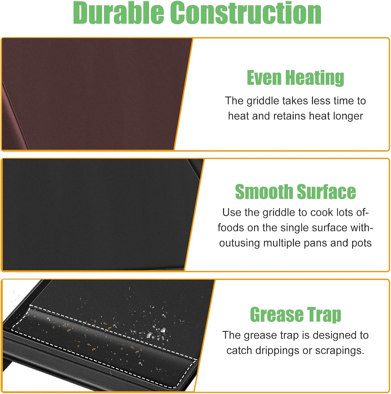 WB31X24738 Griddle Replacement Parts for GE Stove Replacement Center Griddle Plate for General Electric Gas Range Stove WB31X24738