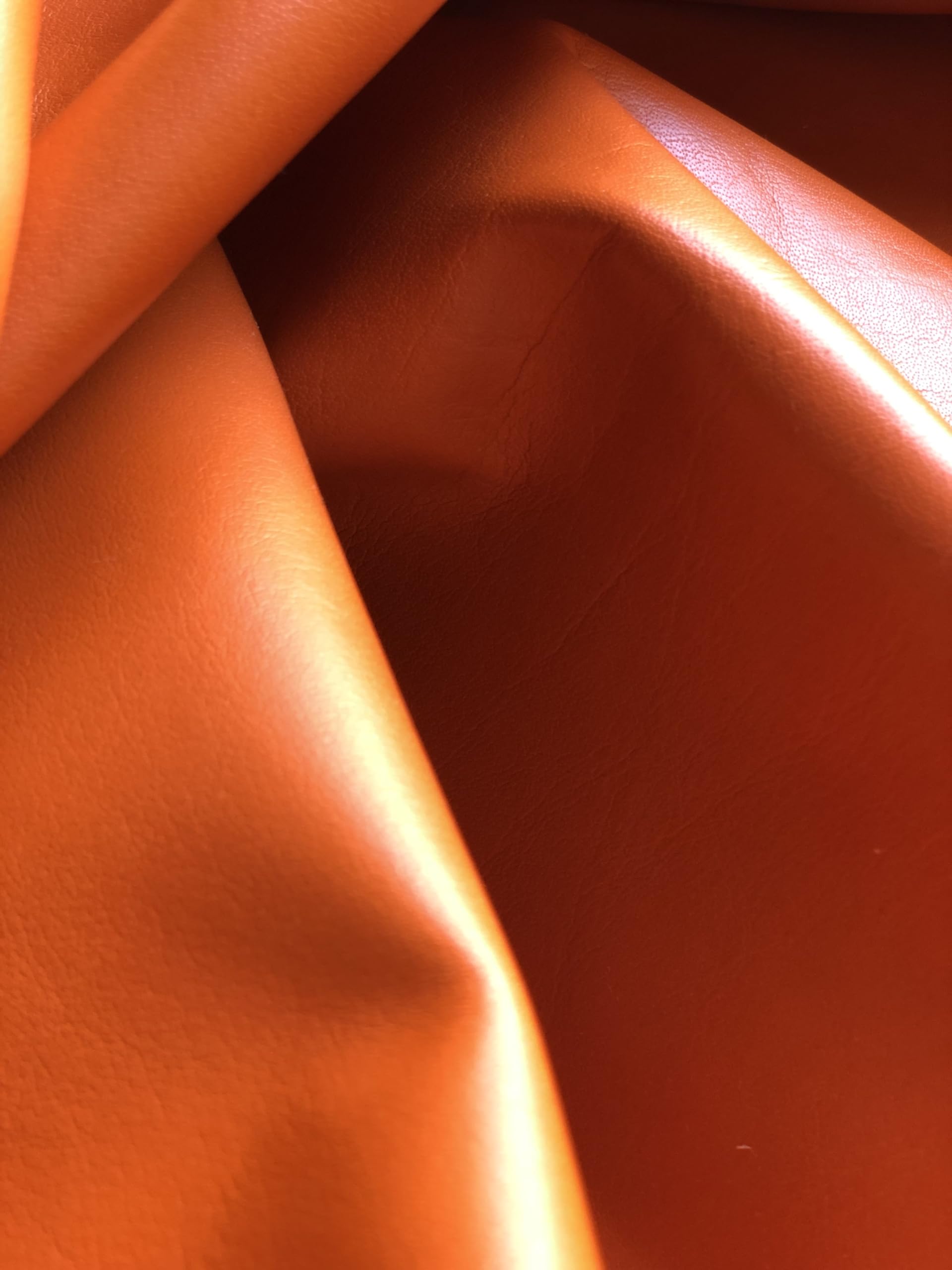 Cow Genuine Orange Leather Side Premium Quality Full Grain Half Hide Import AA Grade Upholstery Leather Fabric (11-14 sq.ft) - Image 4