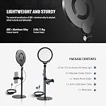 NEEWER BASICS paquet de 2 7" Lumières de sonnerie pour l'enregistrement vidéo, 10W Éclairage de la clé plein écran avec supports de bureau & Supports de téléphone pour iPhone Conférence vidéo de streaming de Vlog pour ordinateur portable, R06