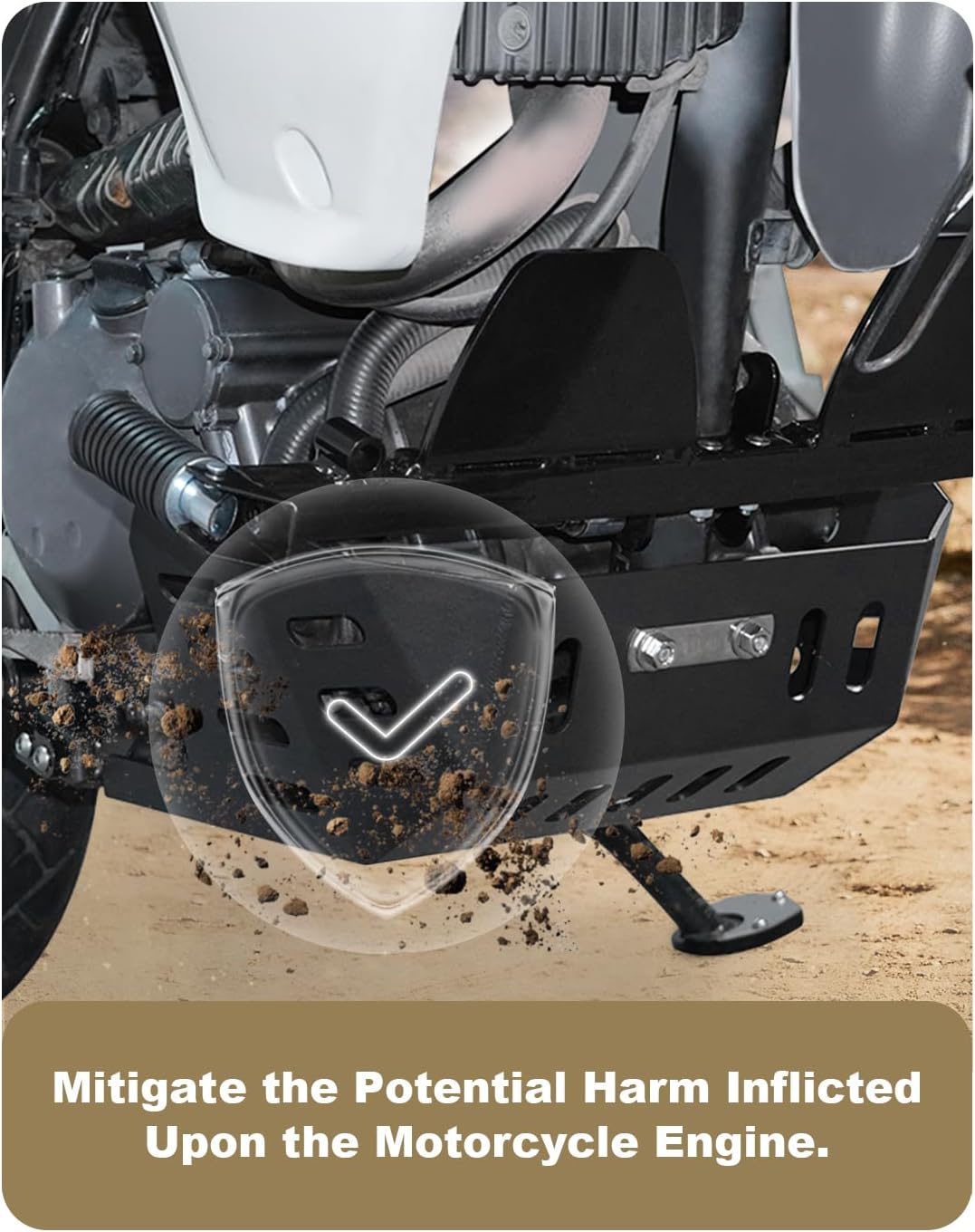 Skid Plate Fit for KLR650 KLR 6501987-2018/2022-2025 | Fit for KLR650 Motorcycle Skid Plate for 2022 2023 2024 2025 KLR650 Engine Guard Engine Bash Guard Cover Protector