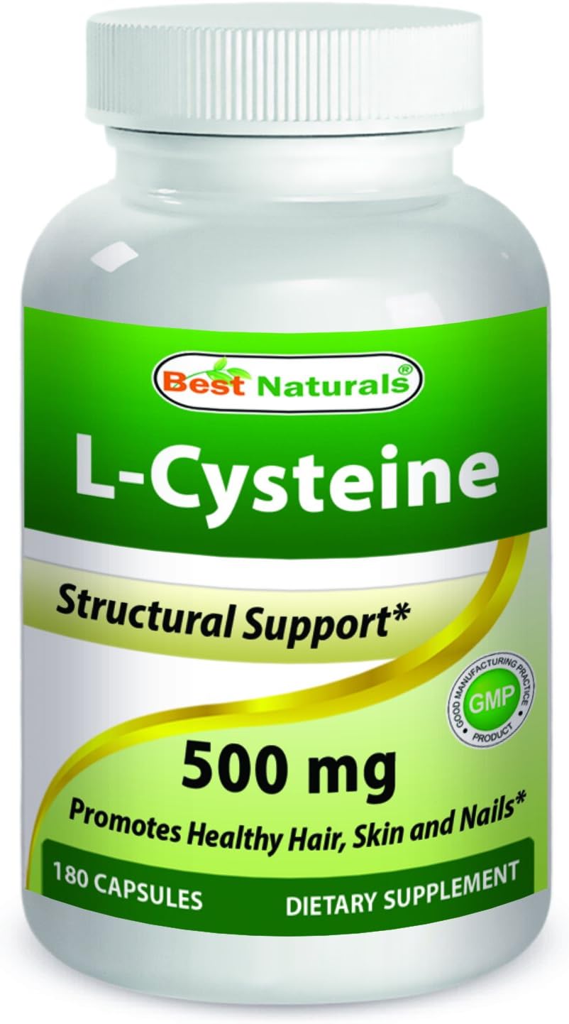 Best Naturals Lcysteine 500 Mg Capsule, 180 Count Health