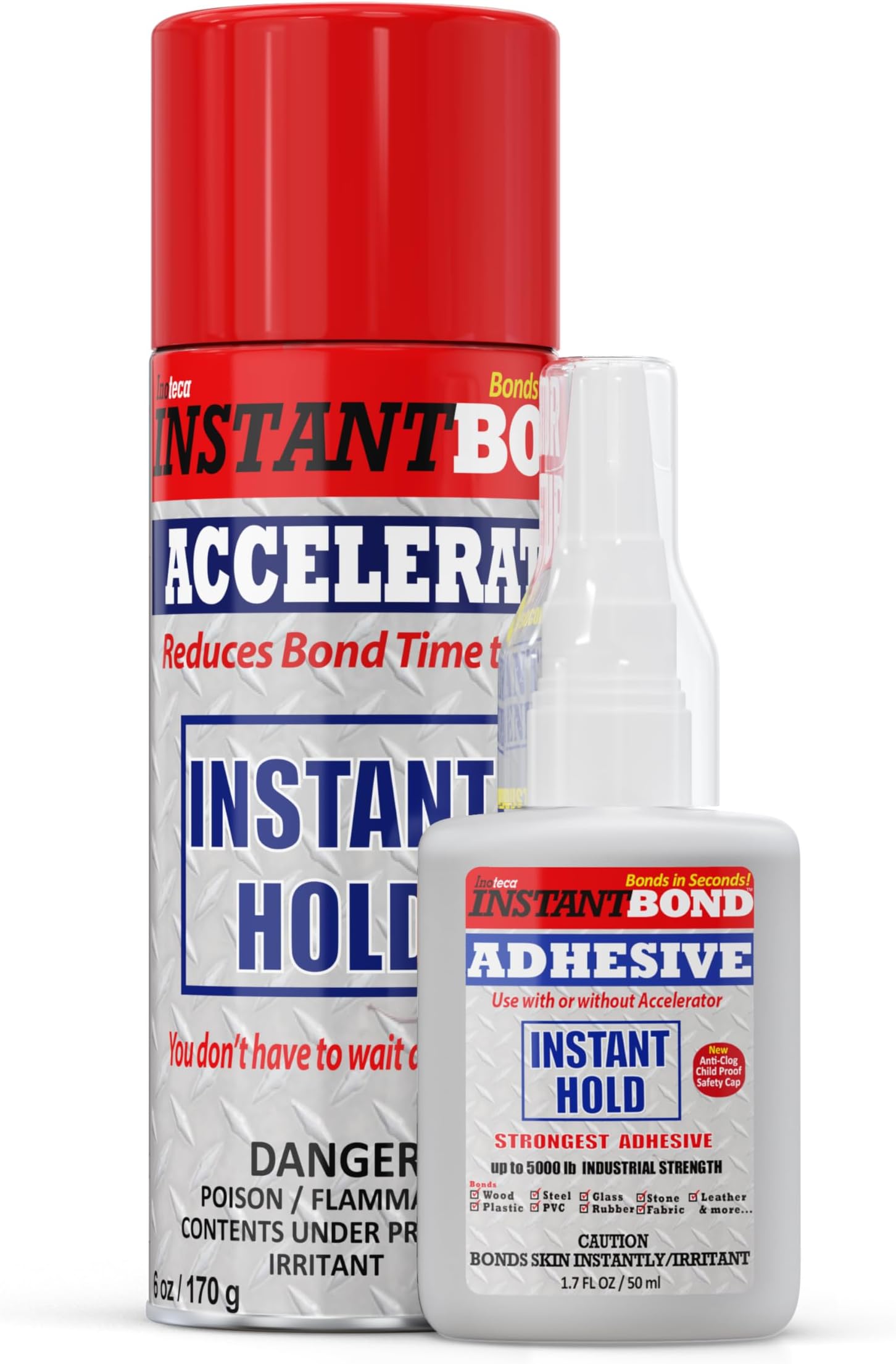 Instant Bond Super Fast Strongest Glue & Accelerator Small Kit 50ml/170g