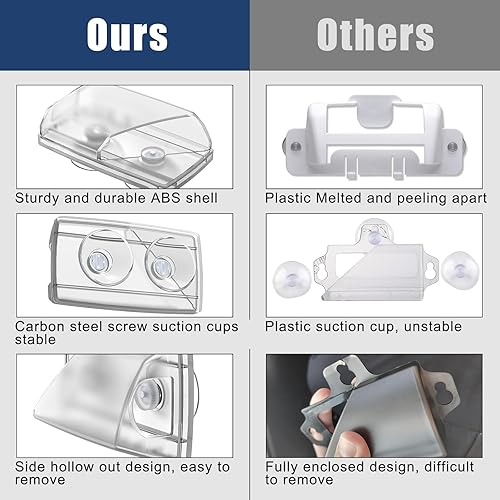 Miniatura 9 de Soporte transparente EZ Pass con ventosas súper fuertes para parabrisas. Soporte para transpondedor de pase de peaje para iPass, Moderno