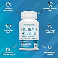Vista 9 de Atlantis Nutrition - Tabletas masticables de probióticos orales - Probiótico dental para el cuidado de las encías y los dientes - Tratamiento