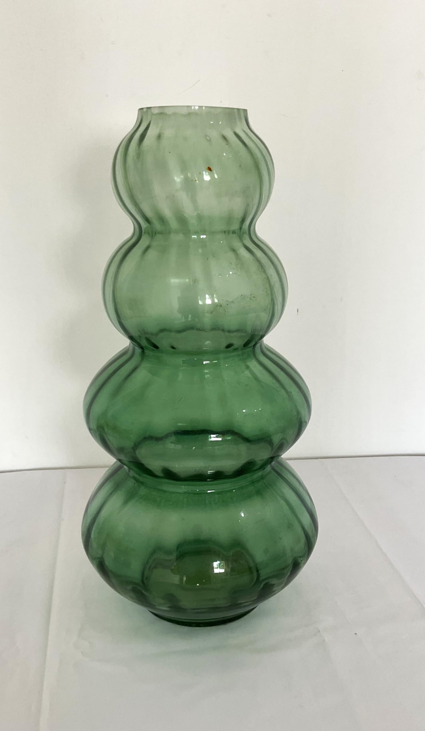 New Trend Craft .Decorative Glass Vase with Bubble Design, Green, 4-Tier Stacked Shape (Flowers Not Included)-image-34