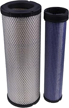 FridayParts Air Filter Inner Outer Set 128781A1 128782A1 Compatible for CASE Loader 580L 580M Forklift 584E 585E Replacement