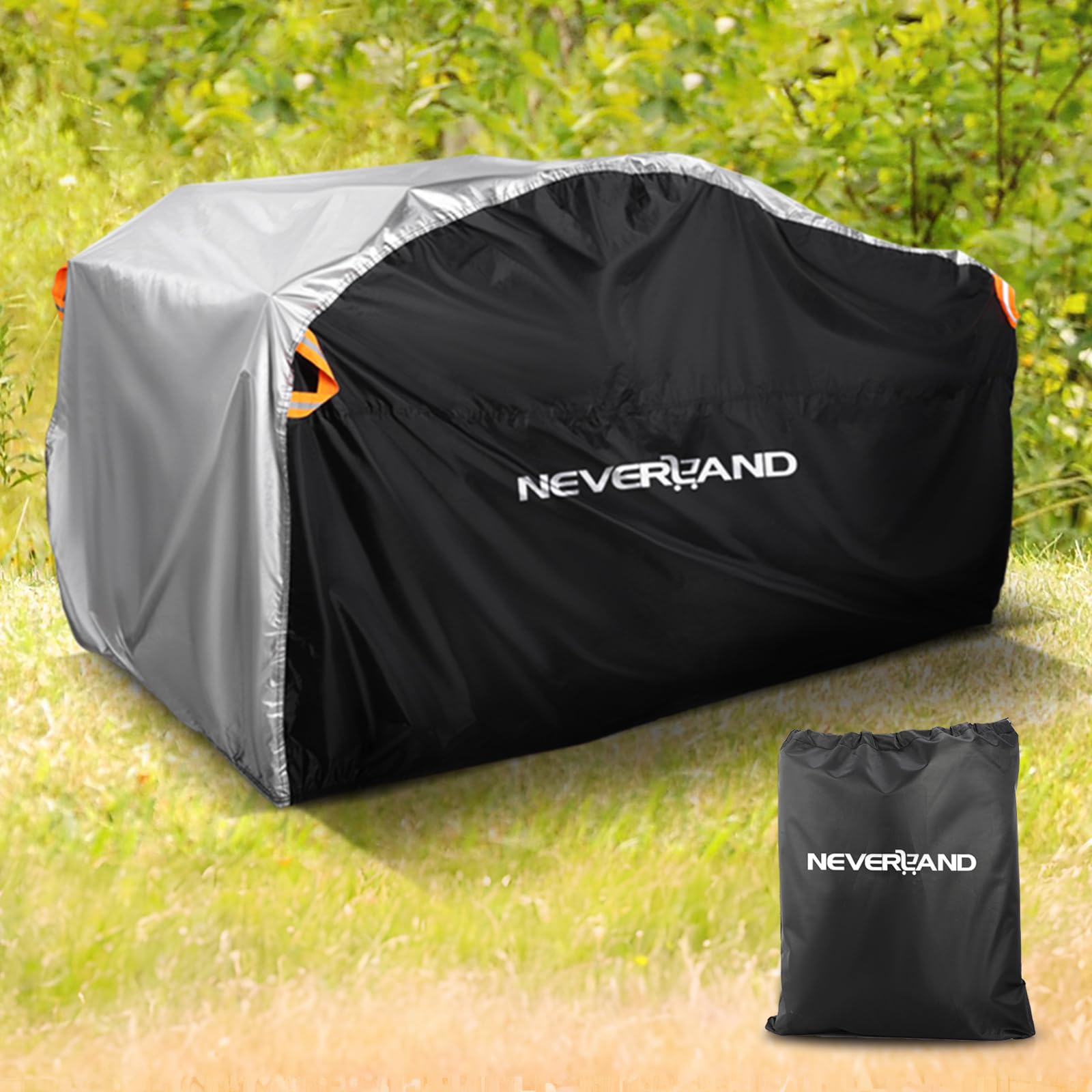 NEVERLAND ATV pokrowiec wodoodporny wytrzymały 4x4 czterokołowe pokrowce na wszystkie warunki pogodowe 82" 4 Wheeler pokrowiec przeciwdeszczowy do przechowywania na zewnątrz dla Polaris Sportsman