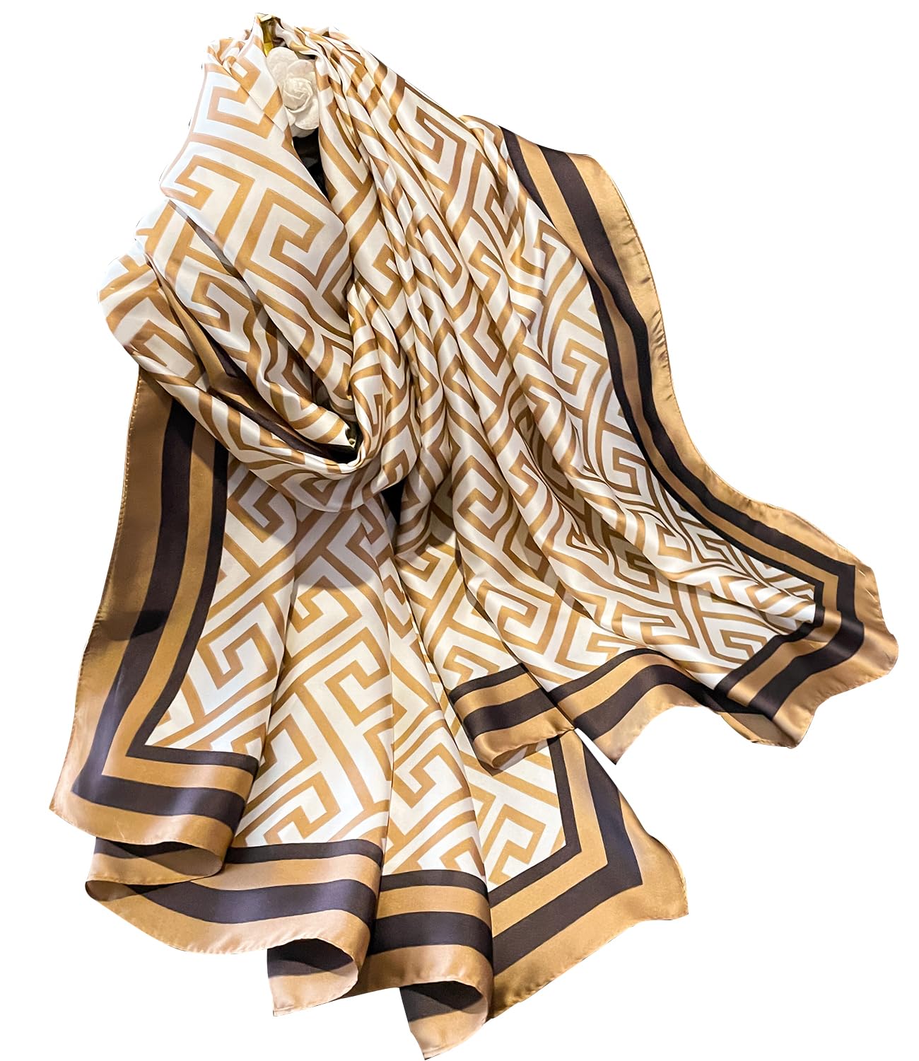 Womens 100% Large Mulberry Silk Scarf Long Satin Scarf Fashion Lightweight Wraps