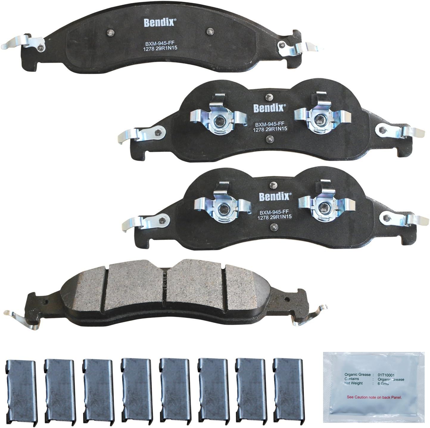 Bendix Priority1 CFC1802 Ceramic Front Brake Pads for Chevrolet Colorado 2020-2015, GMC Canyon 2020-2015
