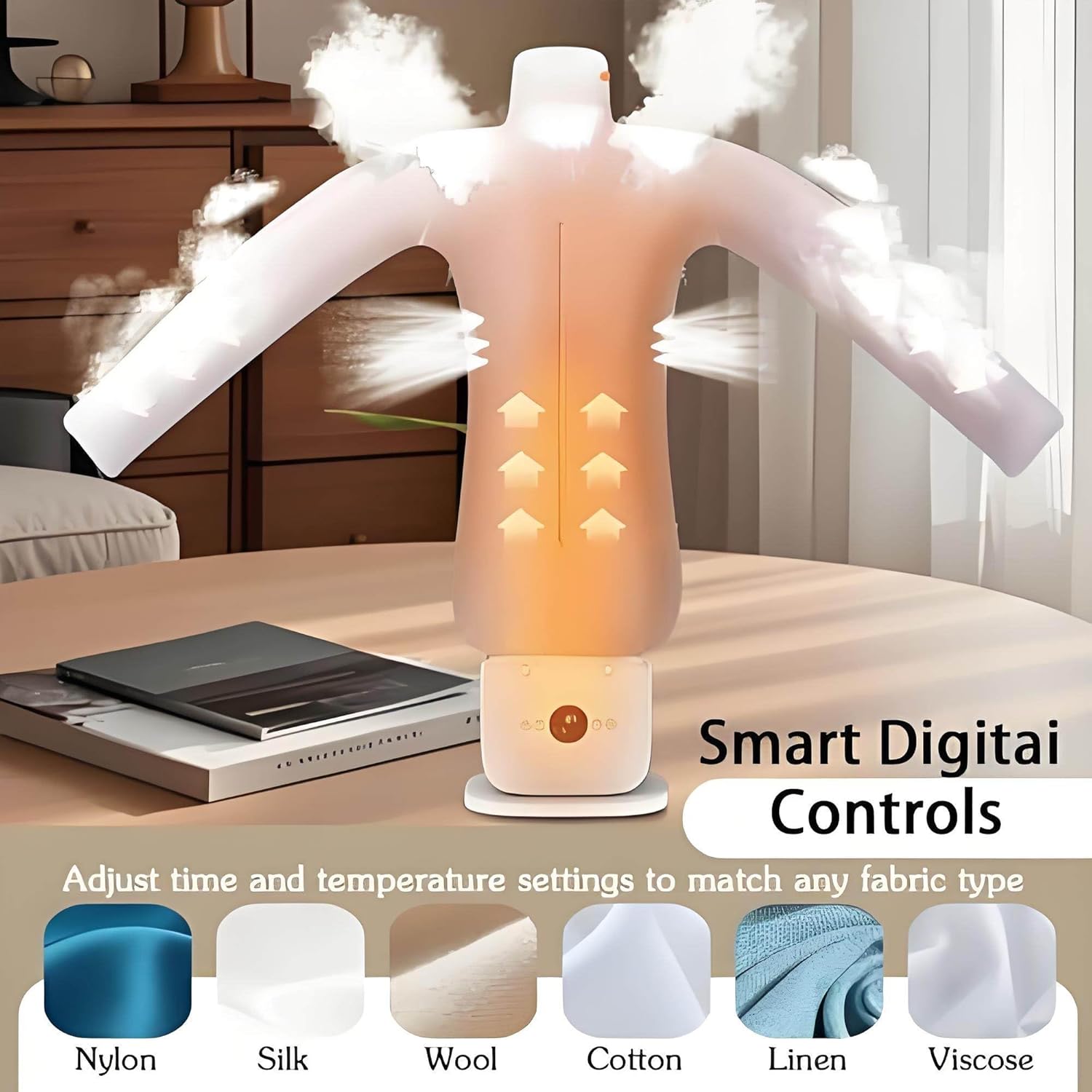 Automatic Steam Ironing Machine - Wrinkle-Free in Just 8-12 Minutes! Portable Inflatable Garment Steamer with 360° Coverage and One-Click Operation for Effortless Drying